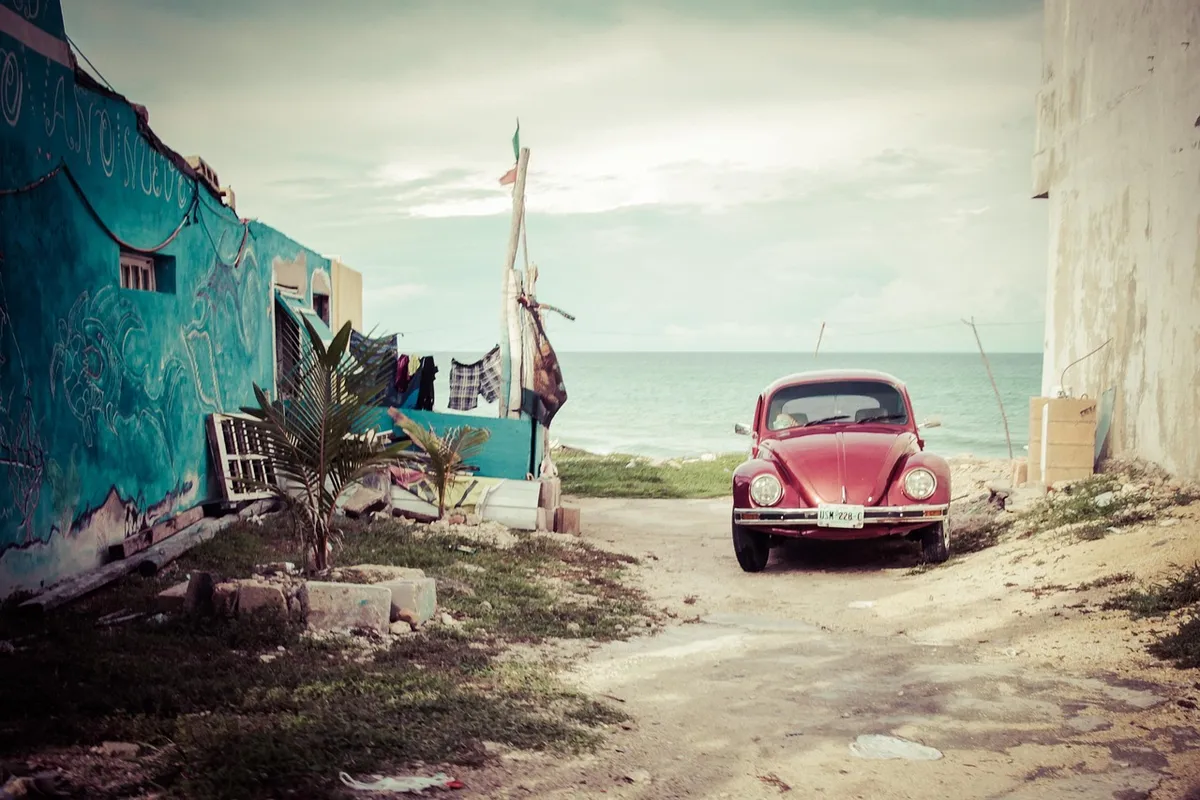 汽車、Volkswagen、舊款、Beetle、墨西哥、車輛、Volkswagen Beetle、紅色汽車、汽車桌布、汽車、汽車工業、運輸、停泊的汽車